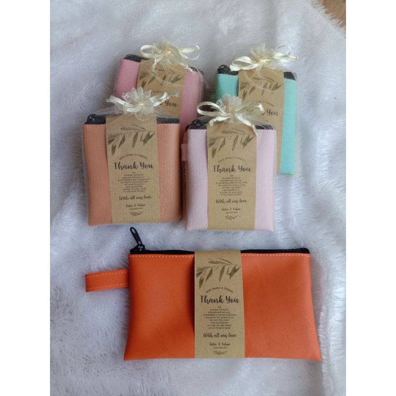 Promo pouch kulit sintetis imitasi 18x10,5 cm lapis Furing kemas Tyle
