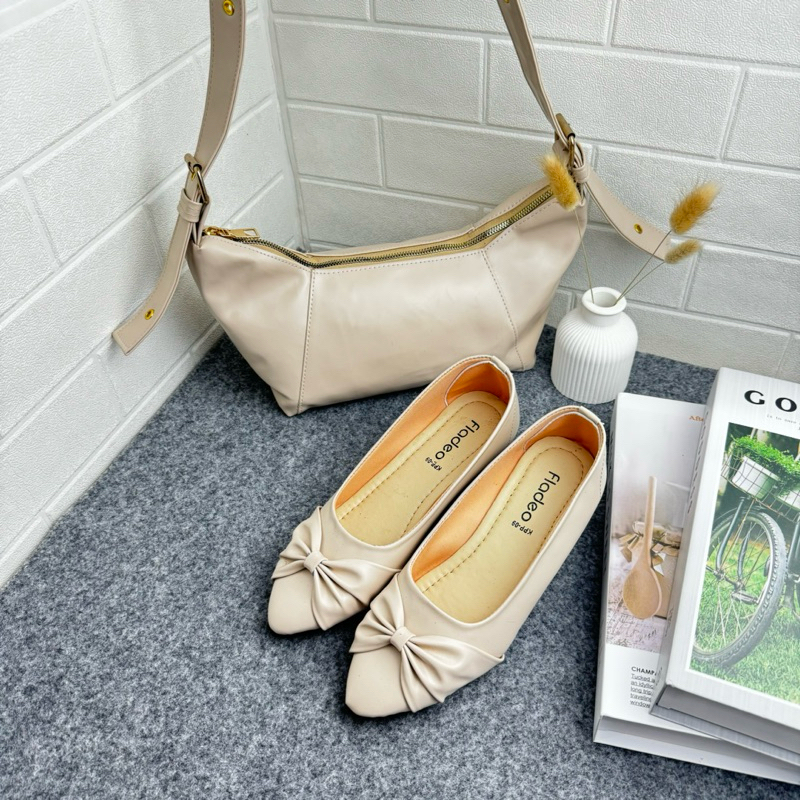 Beli 1 Gratis 1 Sepatu Wanita Fladeo Terbaru Flatshoes Promo Gratis Tas Selempang Cewek Kekinian