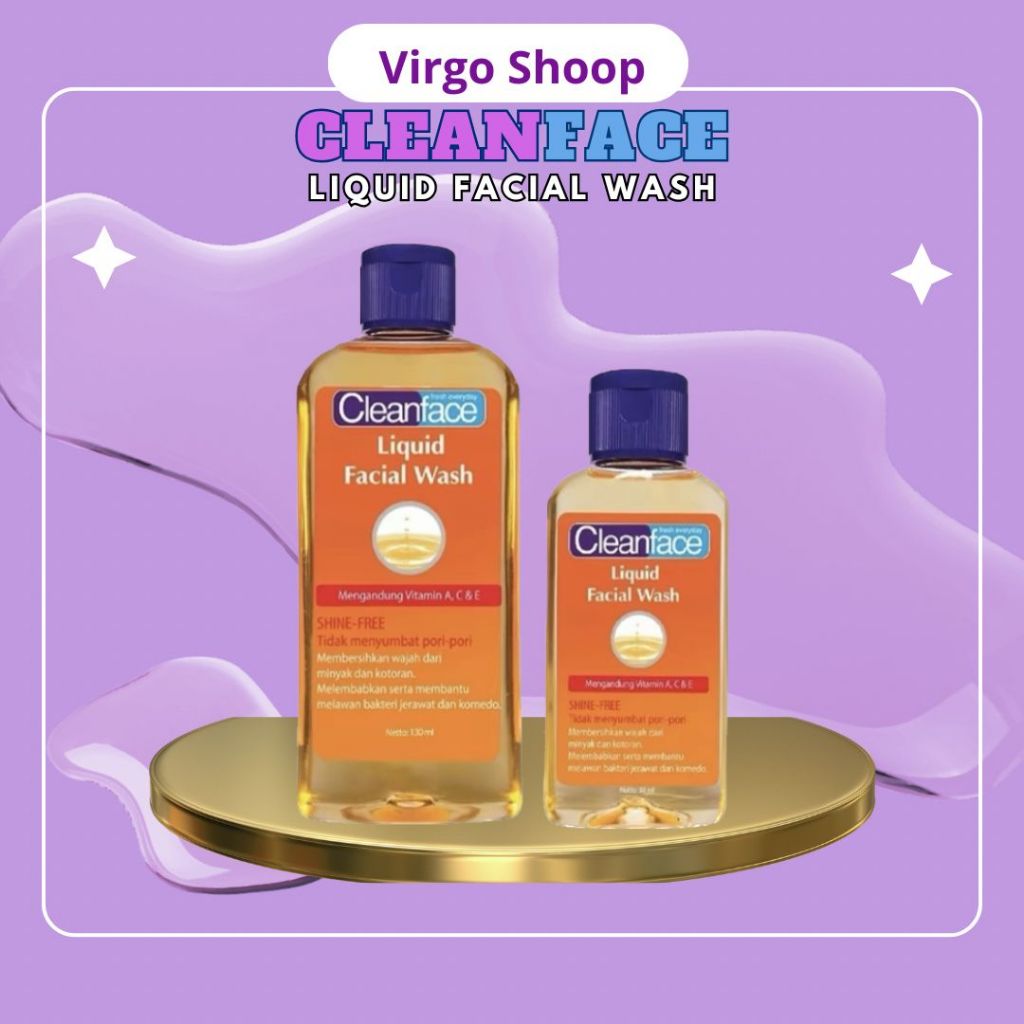 ❤️VIRGO❤️ Cleanface Liquid Facial Wash 130ml - Facial Wash Cleanface 50ml - Virgo Shoop