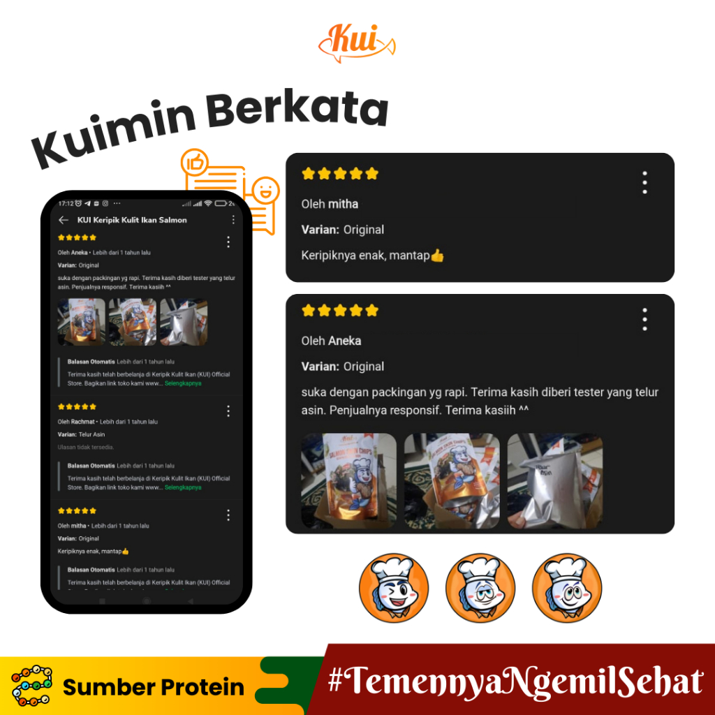 

RK60 KUI Salmon Skin No Msg / MPASI Keripik Kulit Ikan Salmon Premium Tanpa Tepung / Telur Asin