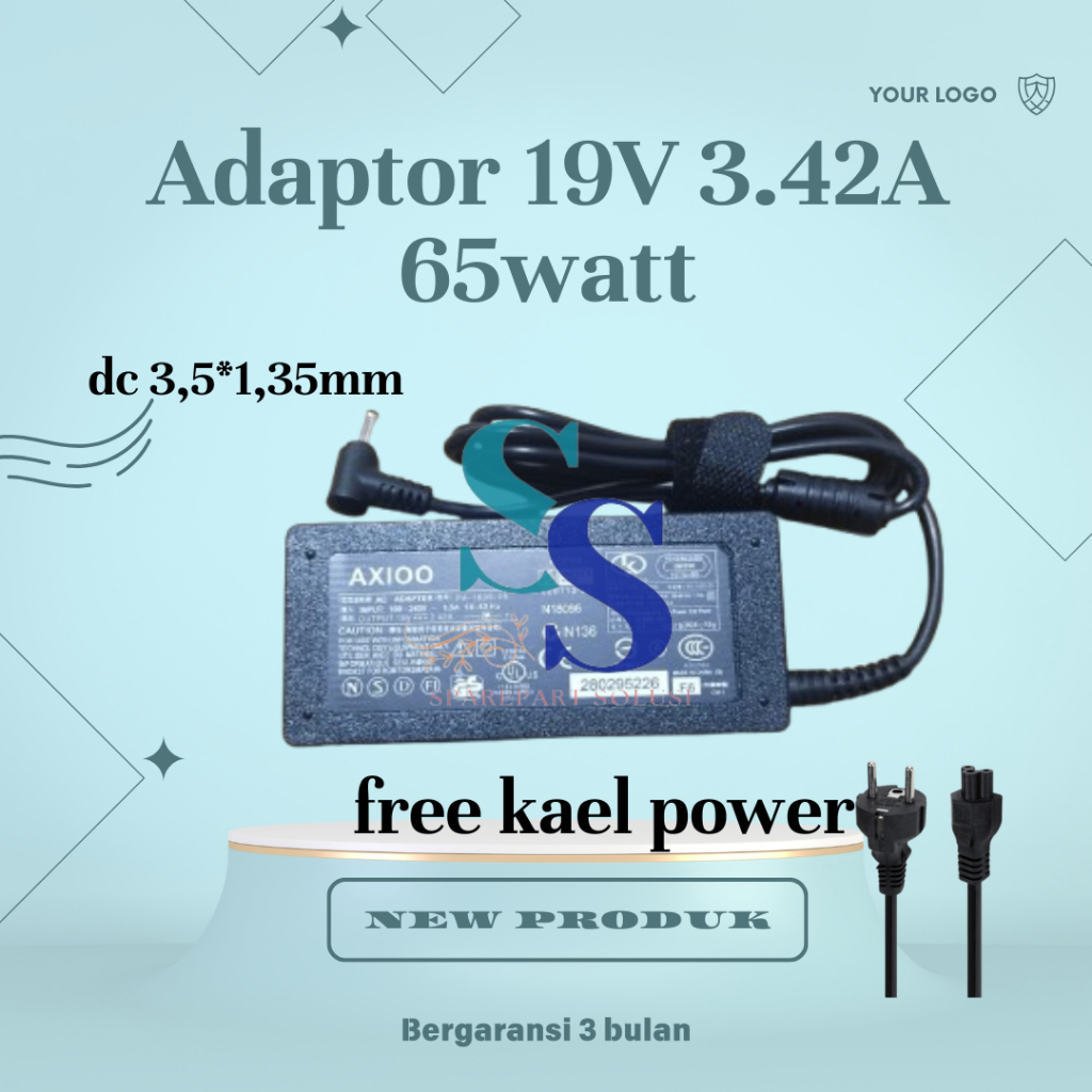 Charge Adaptor Laptop Axioo slimbook 14 r3 65watt