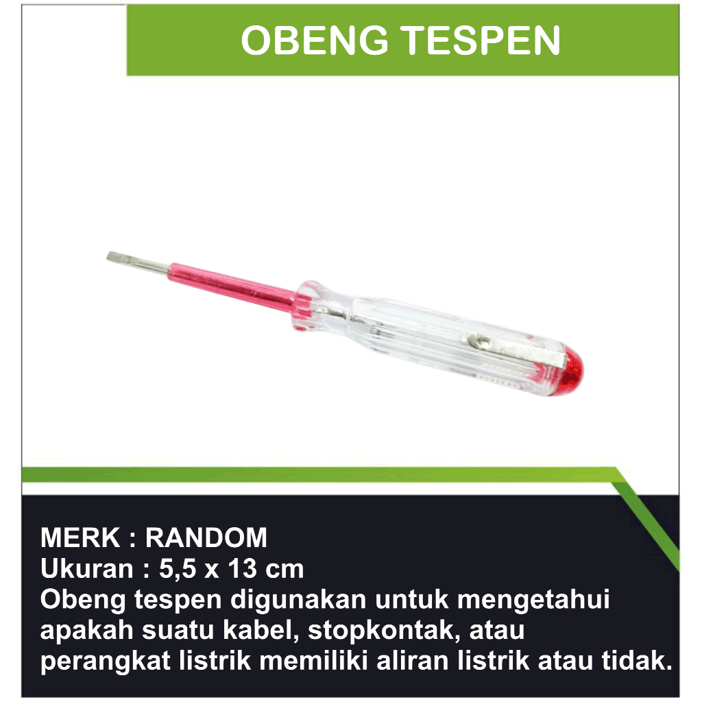 OBENG TESPEN/OBENG LISTRIK/TESPEN