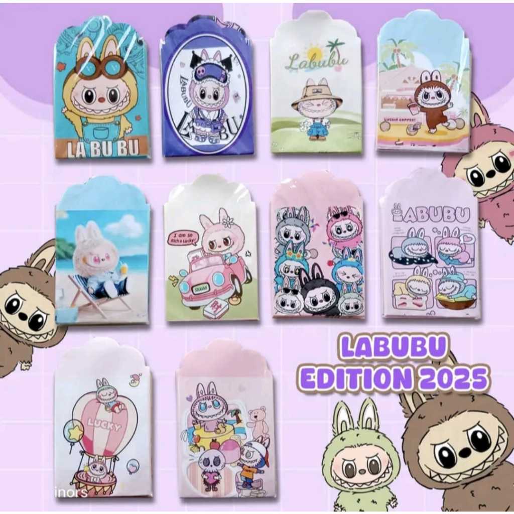 

10 PCS AMPLOP LEBARAN LUCU KARAKTER LABUBU MEDIUM