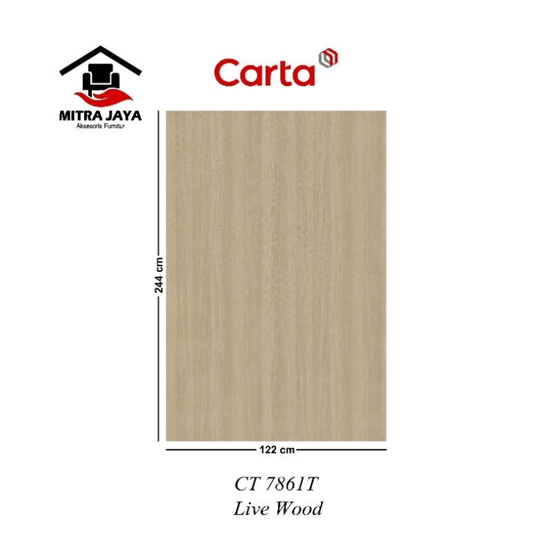 HPL Carta CT 7861 T Carta HPL Live Wood CT7861T CARTA Hpl Pelapis Kayu Tipe Ct7861t Live Wood