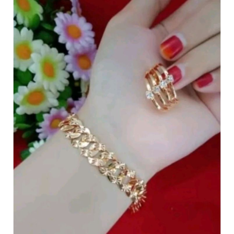 Gelang Tangan Sisik Naga Rantai Free Cincin