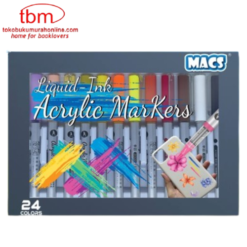 

TBMO MACS Liquid Ink Acrylic Markers / Spidol Acrylic / Spidol