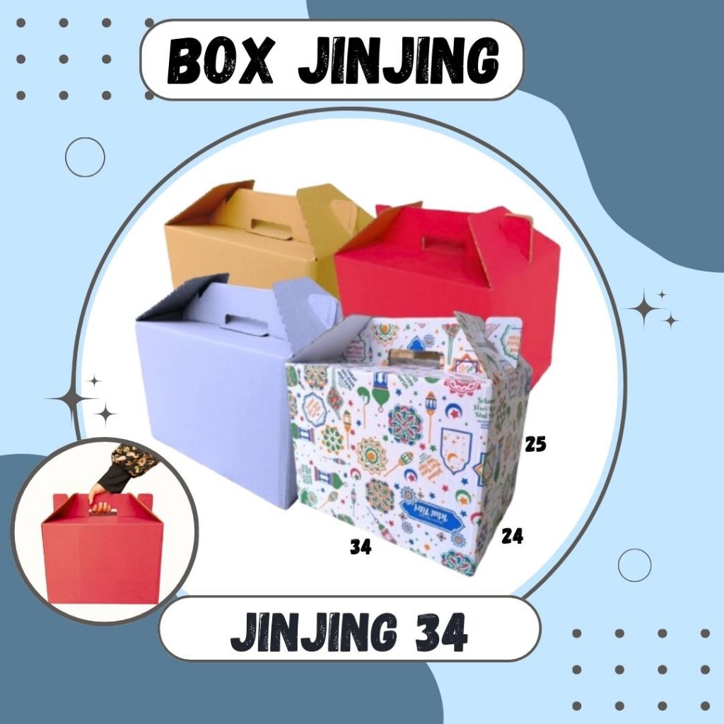 

Kardus Jinjing 34x24x25 Gable Box Dus Parcel Packing Buah Hampers Kemasan Idul fitri