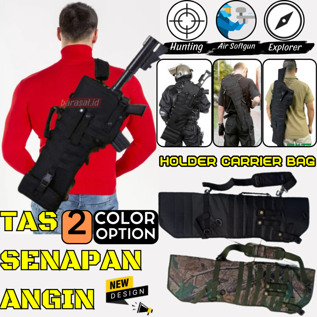 Tas PCP Hatsan Flash Holder Bullpup Kantong Sarung Sanapan Angin Airsotgan Untuk Semua Jenis dan Mer