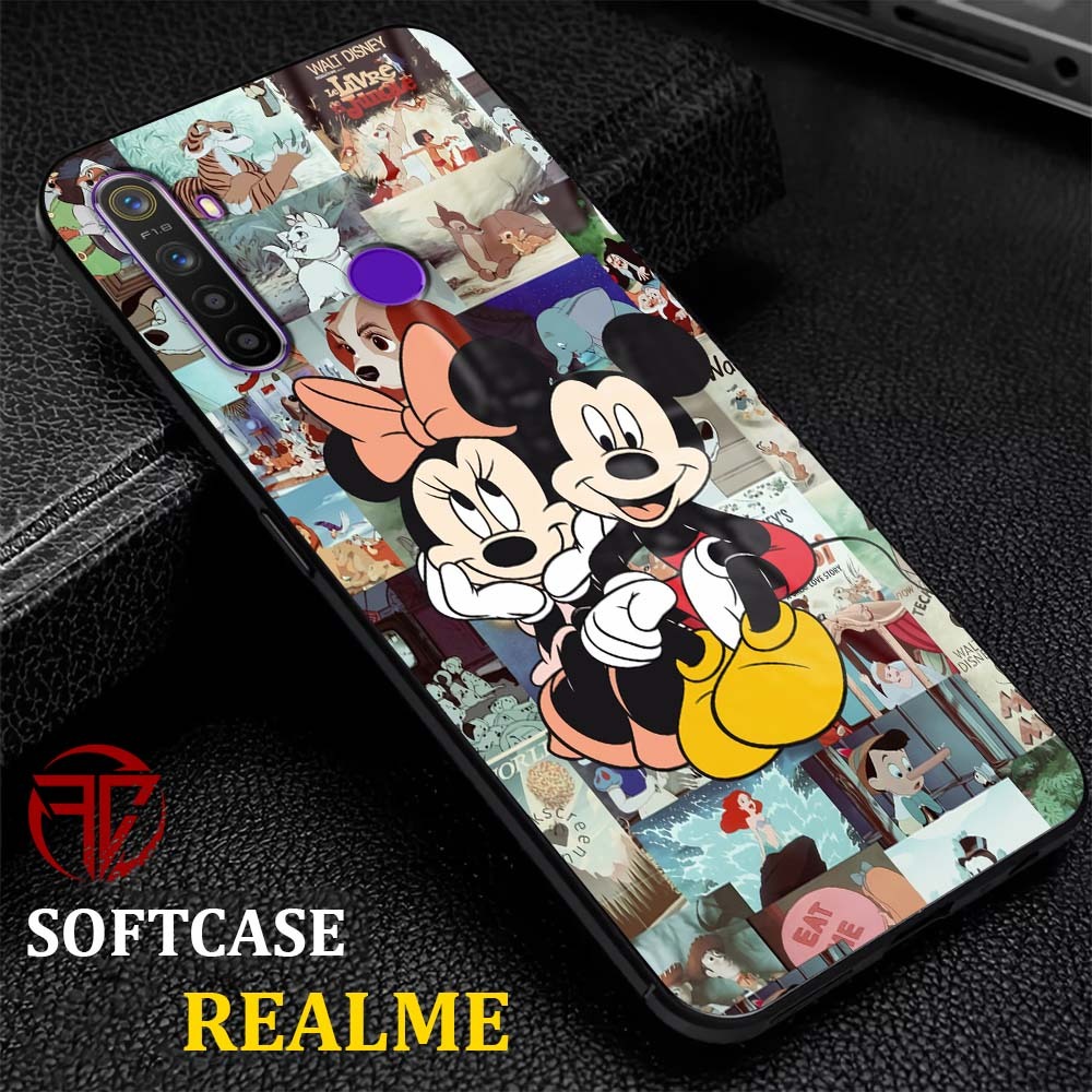 AM31 Softcase Kilau | Realme 3 C3 5 5i 5s 5Pro | Case Glass Kaca Mika Pelindung Hp Silikon Motif Car