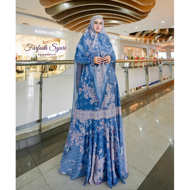 Kameela Syari by Farfadh Syari Blue Ceruty Import