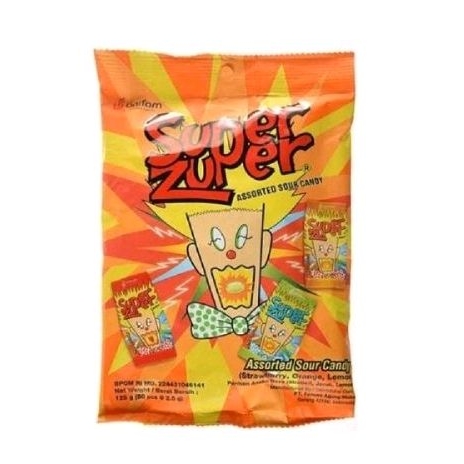 

SUPER ZUPER ASSORTED SOUR CANDY 125 GR