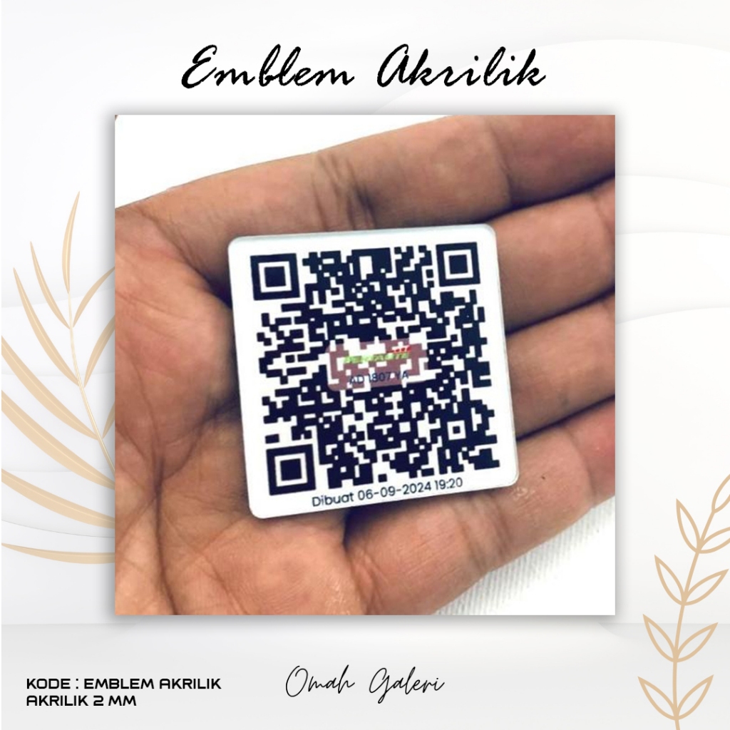 EMBLEM AKRILIK QR CODE MY PERTAMINA / GANTUNGAN KUNCI MY PERTAMINA / STIKER AKRILIK BARCODE MY PERTA