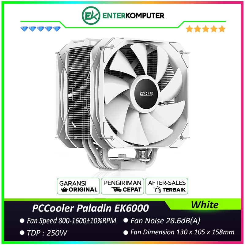 PCCooler Paladin EK6000 Dual Tower Cpu Cooler - White