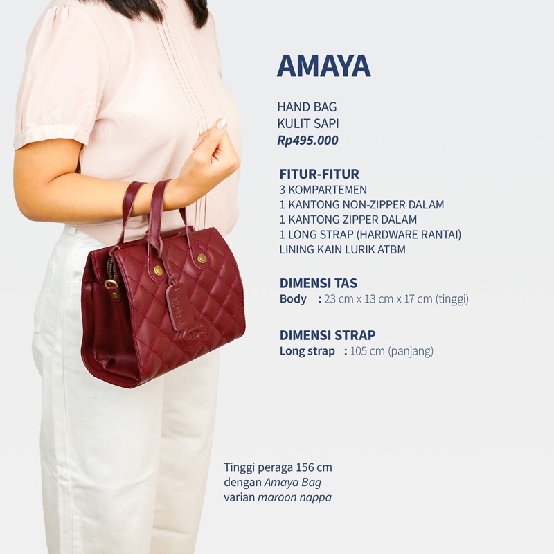 Tas Kulit Wanita / Tas Bahu / Top Handle Abekani Amaya bag