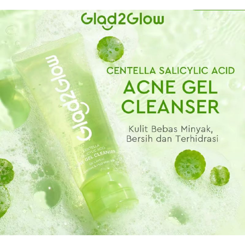 GLAD2GLOW CENTELLA SALICYLIC ACID ACNE GEL ClEANSER 70ml