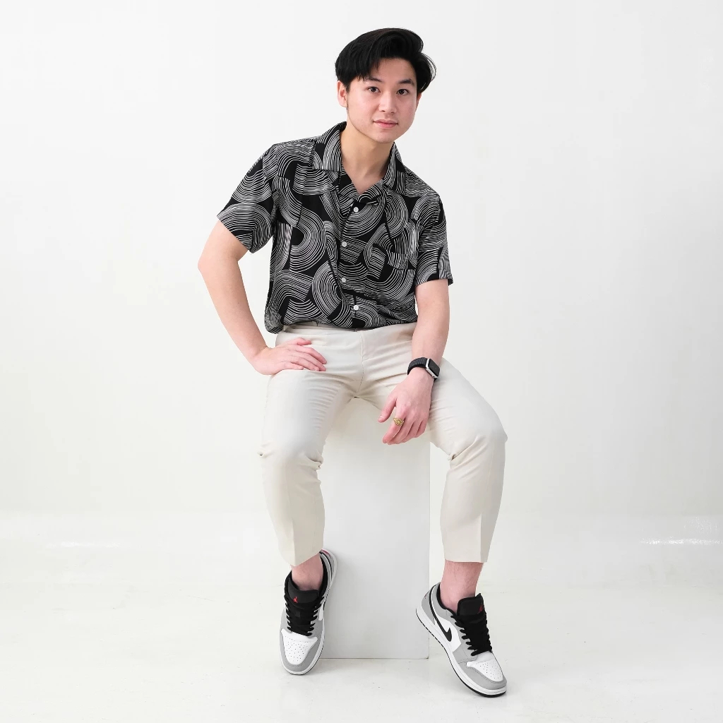 LINI Shop Ofc - Twister Hawaiian Shirt | Kemeja Pantai Motif Daun Hawaiian | Baju Atasan Pria |