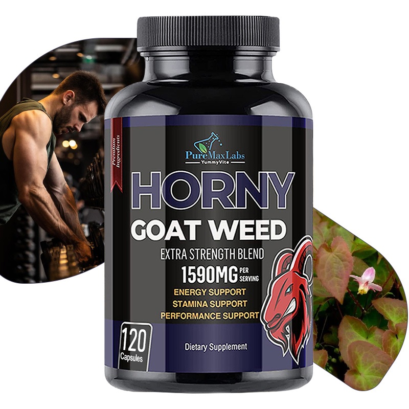 Horny Goat Weed 1590 mg Complex 120 Capsules Maca Tribulus