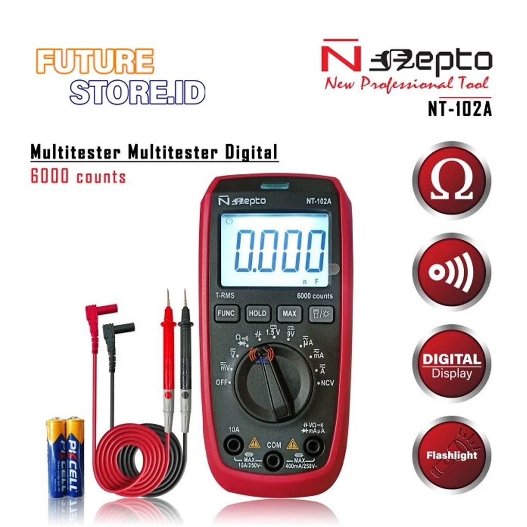 NEPTO NT-102A Multitester Multimeter Digital - Avometer Digital Ori