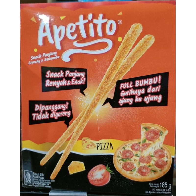 

apetito pizza dan BBQ snack panjang 10x18.5gr (ED DES 25)