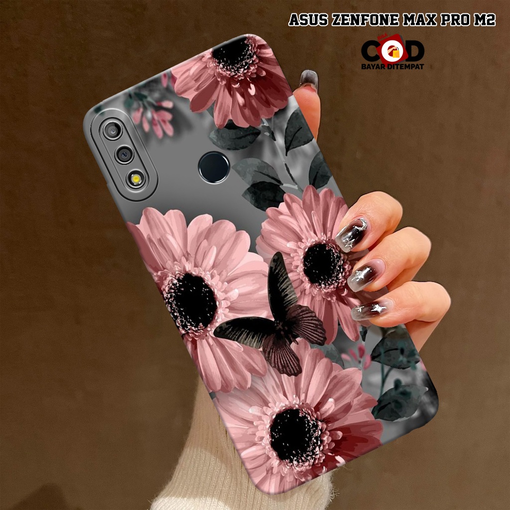 New Bunga Case - Softcase Asus Zenfone Max Pro M2 Terbaru - Case Hp Asus Zenfone Max Pro M2 - Casing