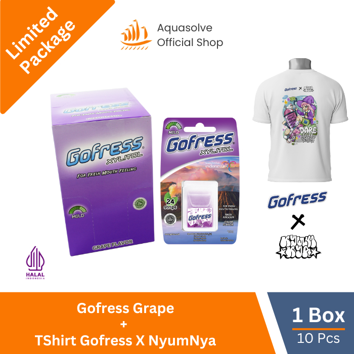 

[Limited Package] Gofress Grape 1 Box + TShirt Gofress x Nyumnya
