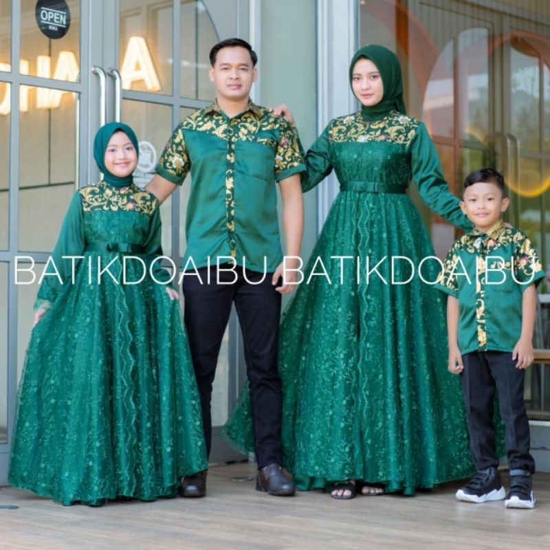 Baju couple pasangan lebaran couple keluarga gamis couple keluarga gaun couple ibu anak gamis brukat