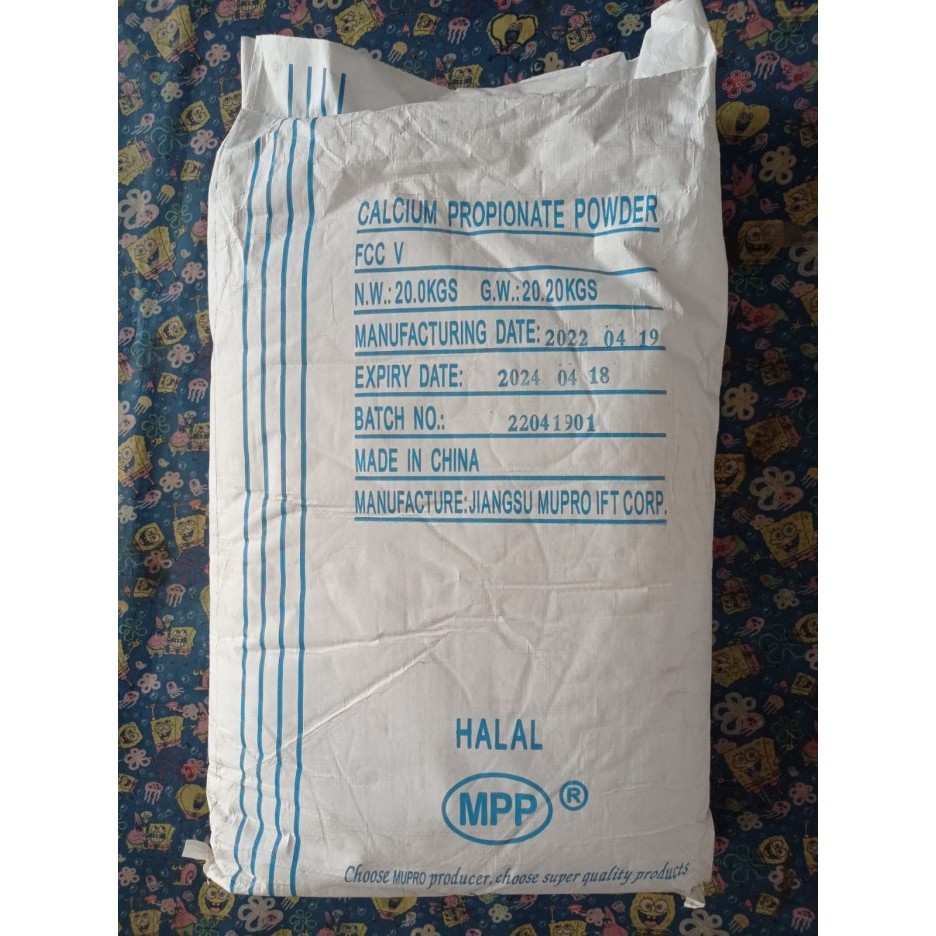 

Calcium / Kalsium Propionate / Sodium Propionate / Pengawet Premium Food (20kg)