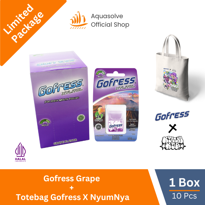 

[Limited Package] Gofress Grape 1 Box + Totebag Gofress x Nyumnya