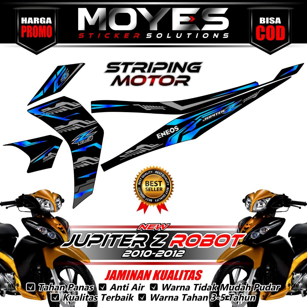 Moyes Decal - Striping Jupiter Z Robot - Decal Jupiter Z Robot - Stiker Motor Jupiter Z Robot - Deca