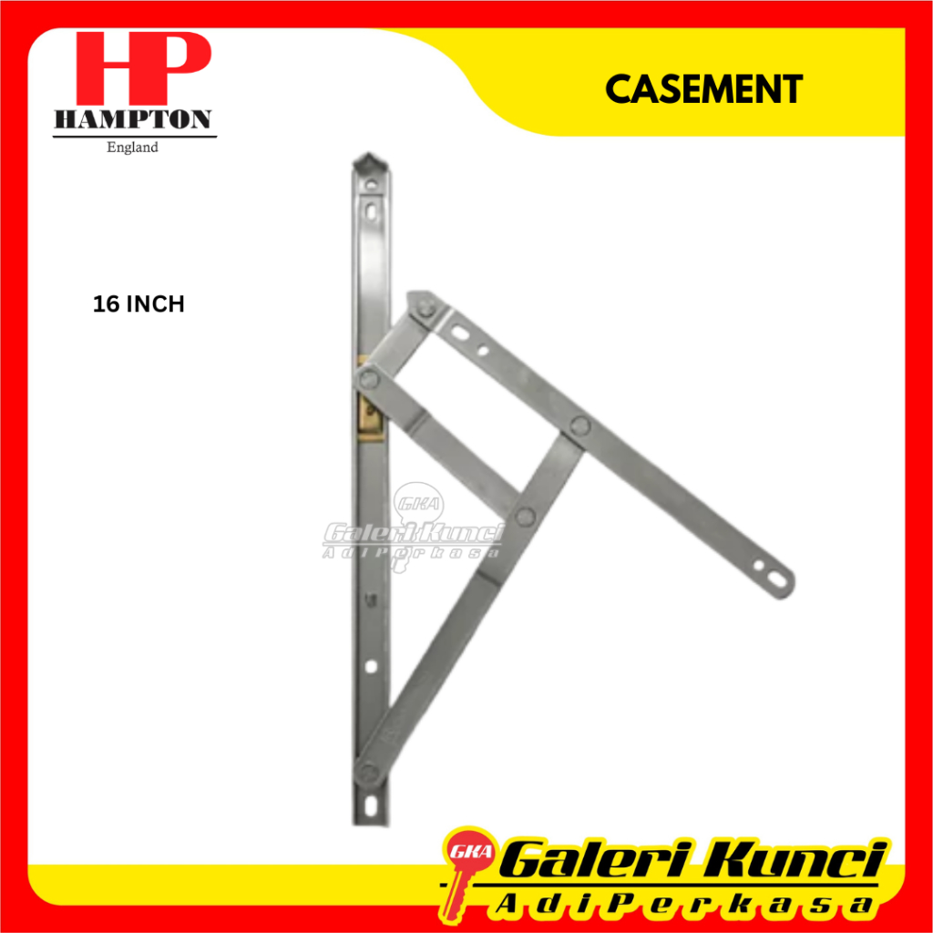 Engsel Casement Hampton HMT FS SS 16 Inch Engsel Jendela Aluminium