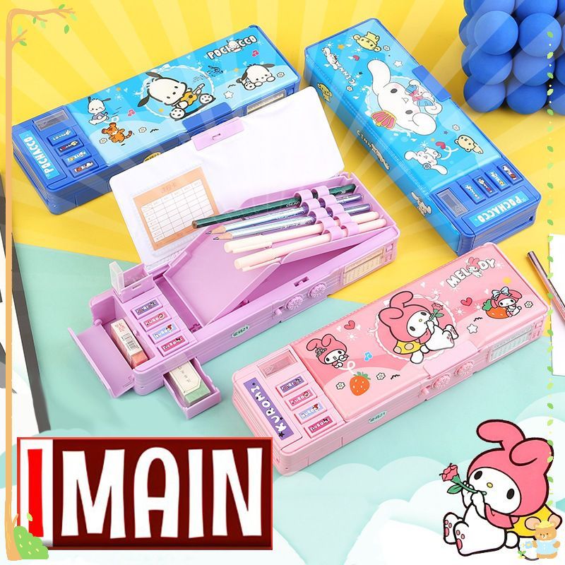 

【】NEW Tempat pensil Kuromi Kotak Alat Tulis Multifungsi Kunci Kode Kotak Pensil Passward Sanrio Dua Sisi Bernilai Tinggi Kapasitas Kotak Pensil Serbaguna Tempat Kotak Pensil Mekanik Multifungsi