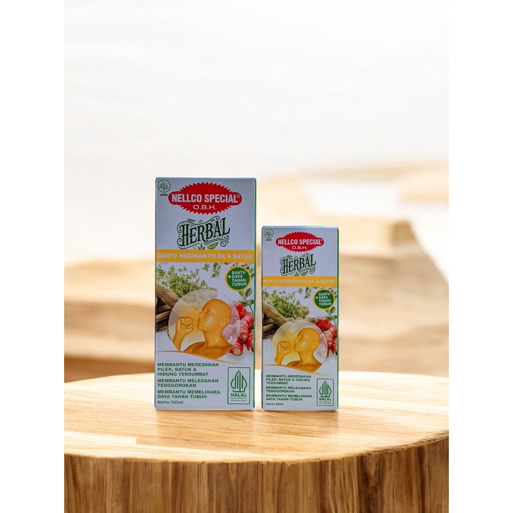 Obh nellco special herbal bantu redakan pilek & bantuk plus bantu daya tahan tubuh 100 ml/55 ml