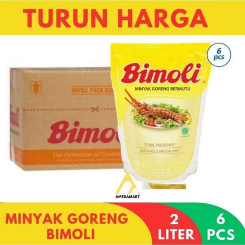 

[PROMO] 1 DUS MINYAK GORENG BIMOLI 2 LITER ISI 6 PCS/POUCH