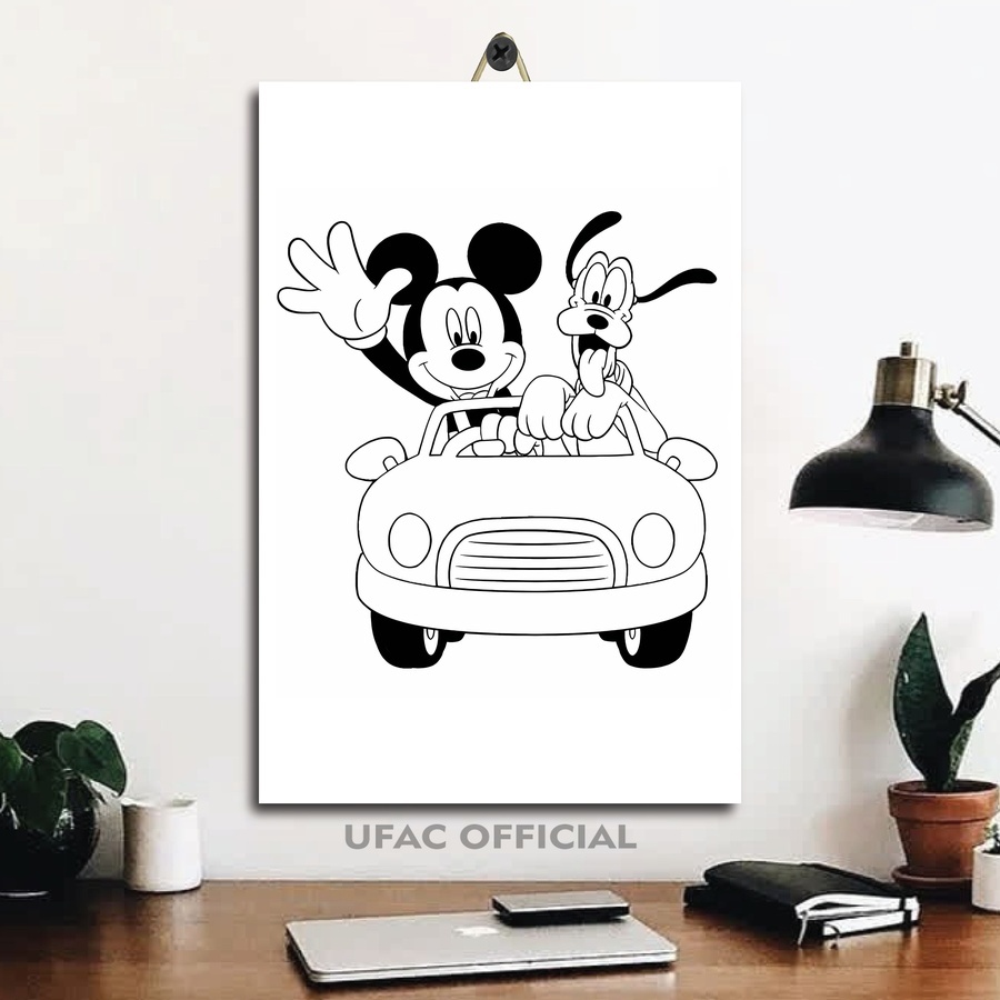 Poster Kamar Gambar Mickey Mouse Lucu / Dekorasi Dinding Kamar Cowok / Dekorasi Dingding /0QN|KV31I