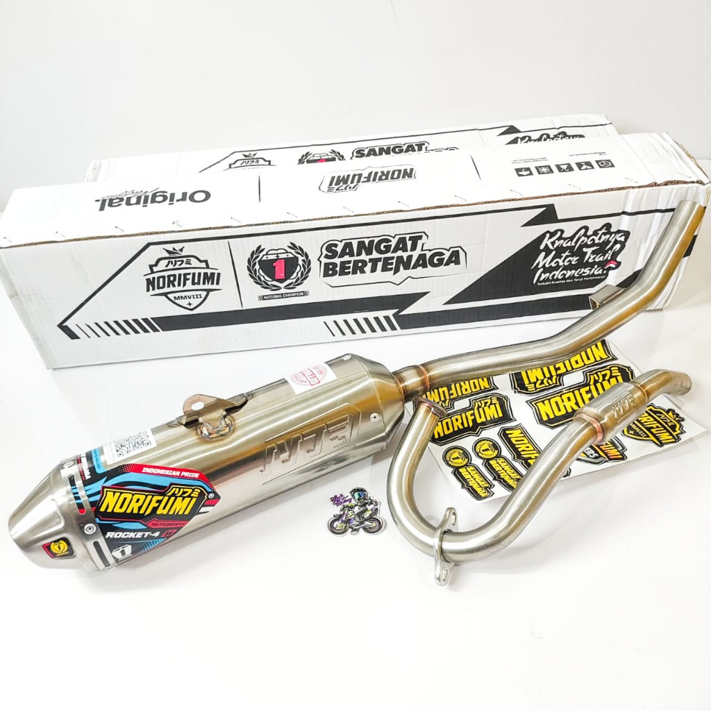 KNALPOT NORIFUMI ROCKET 4 SS STAINLESS WR 155 ORIGINAL
