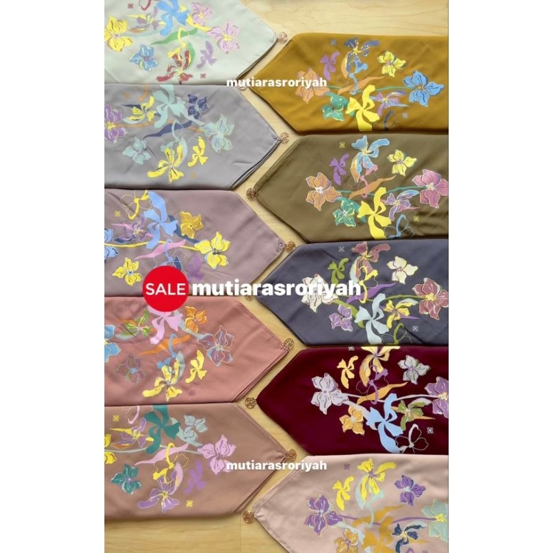 READY STOCK Ria Miranda Voal Polos Leya Scarf Starla Scarf Riamiranda Sale Latte Almond Dusty Pink O