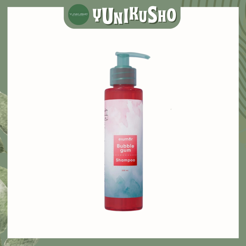 ELUMOR Bubble Gum Shampo Non SLS  200ml Shampo Rambut Rontok Shampo Rambut Kering Sensitif
