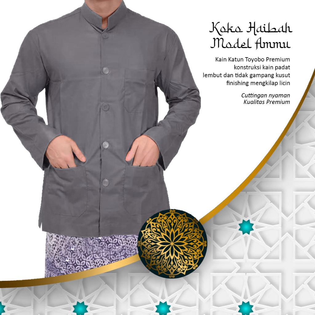 Baju Koko Haibah Model Ammu Baju Koko Habib Baju Koko Polos Baju Santri
