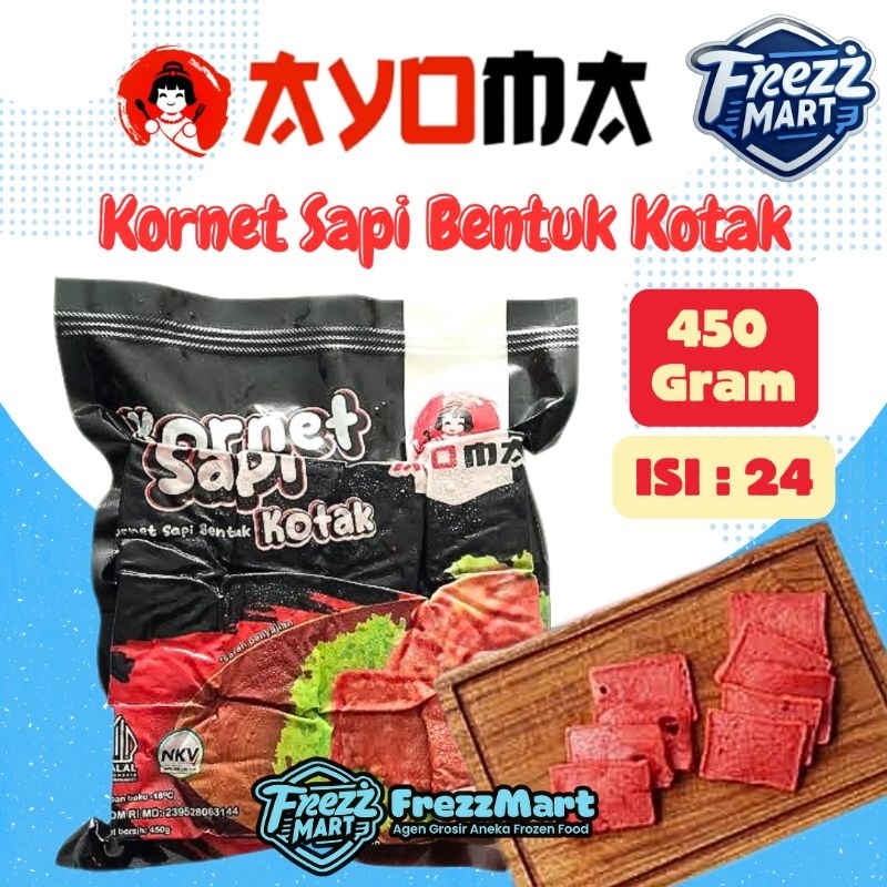 

Ayoma Kornet Sapi Kotak 450gr Beku Frozen Food.