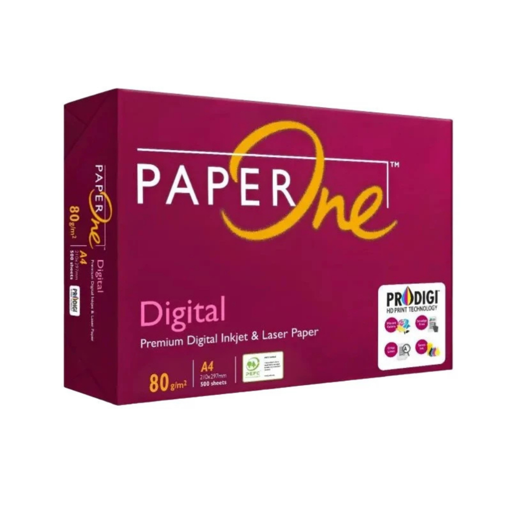 

Ay00! PaperOne Kertas HVS,Fotocopy A4 80gsm Digital,Carbon Neutral 1 Rim (500 lembar)