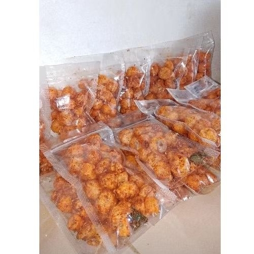 

Cimol kering pedas daun jeruk