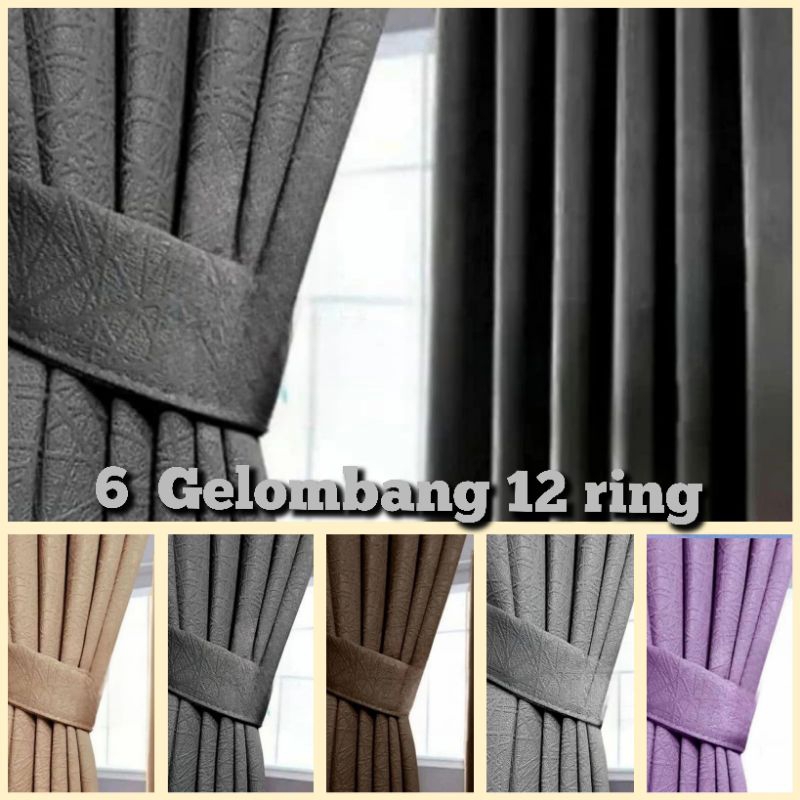 GORDEN BLACKOUT 6 GELEMBUNG TINGGI 270 280 DAN 3 METER TEBAL, GORDEN POLOS/GORDEN PREMIUM/GORDEN MIN