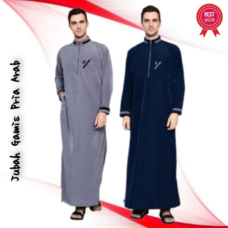 JUBAH GAMIS PRIA ARAB / BAJU GAMIS PRIA / BAJU GAMIS TERLARIS