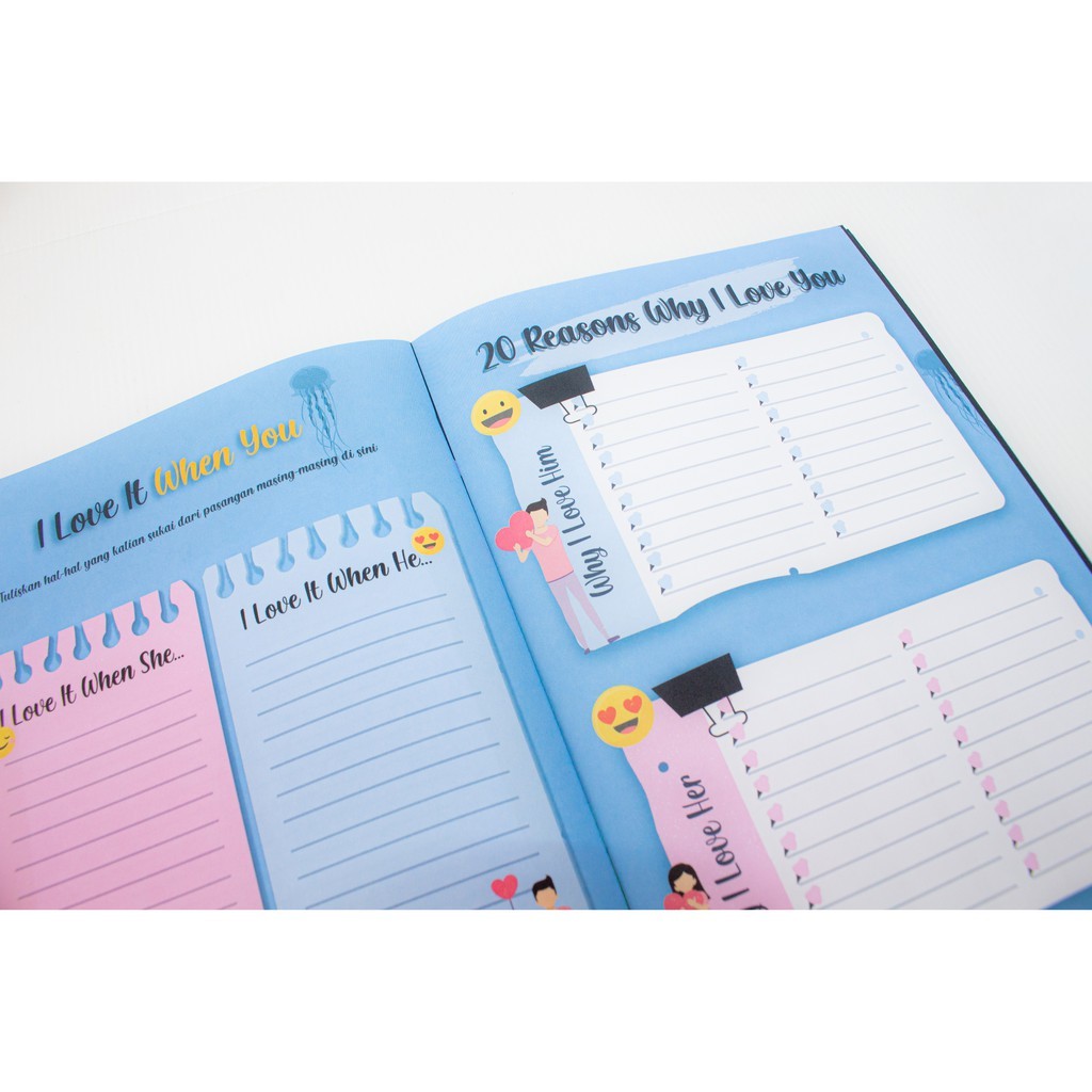 

Couple Journal / Couple Planner / Buku Catatan Diary Pasangan / Scrapbook / Hadiah Notebook / US Activity Book