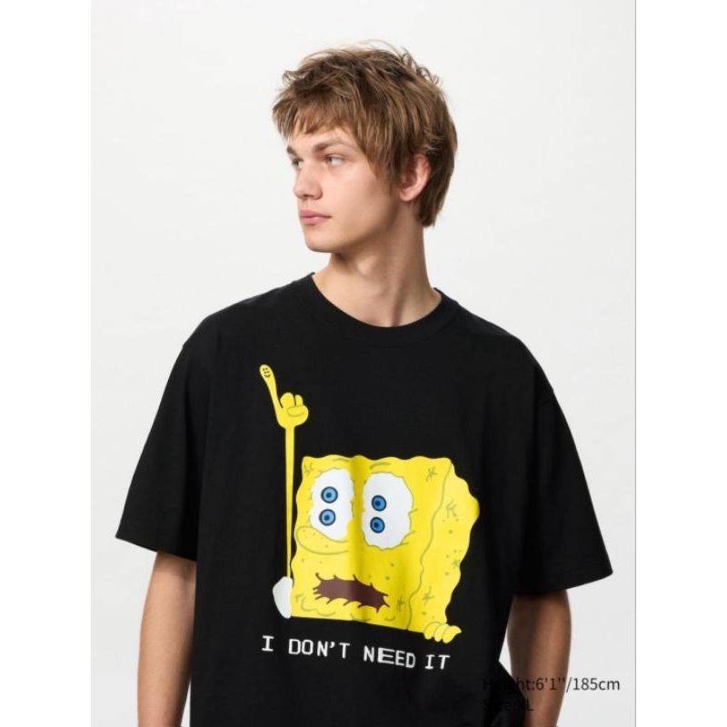 tshirt ut spongebob lengan pendek