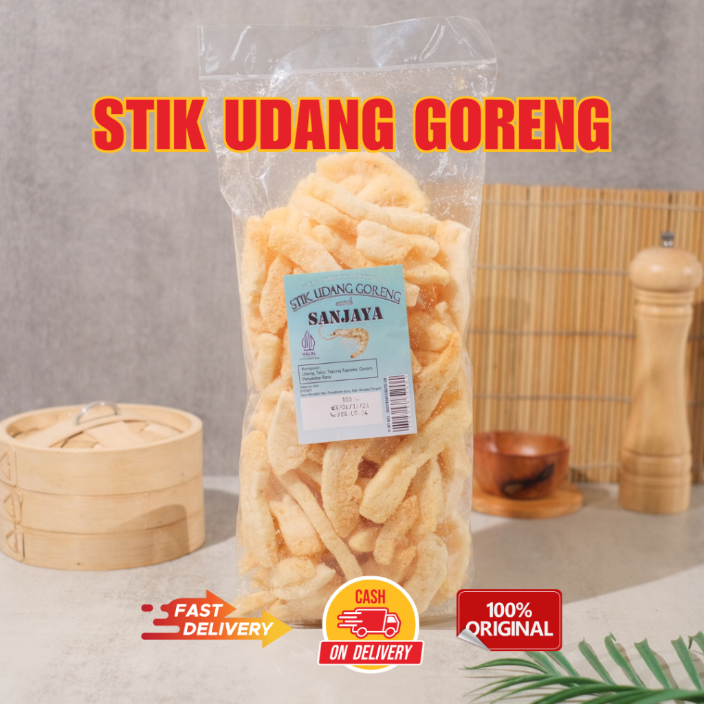 

STIK UDANG GORENG SANJAYA SNACK SEAFOOD UDANG ASLI OLEH OLEH KHAS BANGKA BELITUNG MAKANAN RINGAN TEMAN NONTON DAN KUMPUL KELUARGA