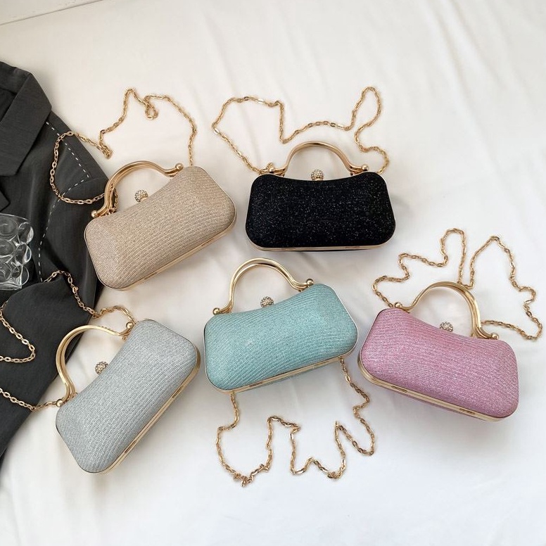 Bagus Banget BJ2824  SIERPINKGOLDBLACKBLUE TAS PESTA CLUTCH WANITA FASHION KOREA CHINA IMPORT MODIS 