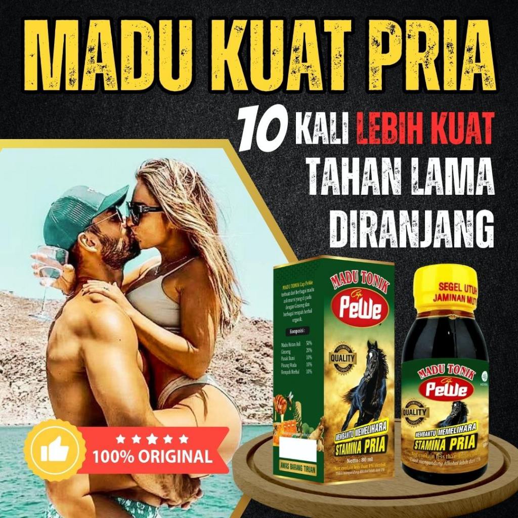 

MADU TONIK PEWE ORI Madukuat Rahasia Pria Perkasa Kuat Tahan Lama Di Ranjang Tanpa Efek Samping 80ML