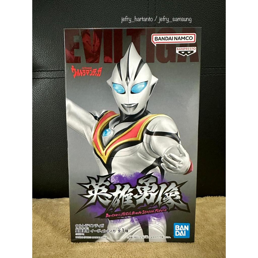 Ultraman Evil Tiga Type Hero's Brave Statue Figure Original Banpresto Bandai Japver MISB Decker