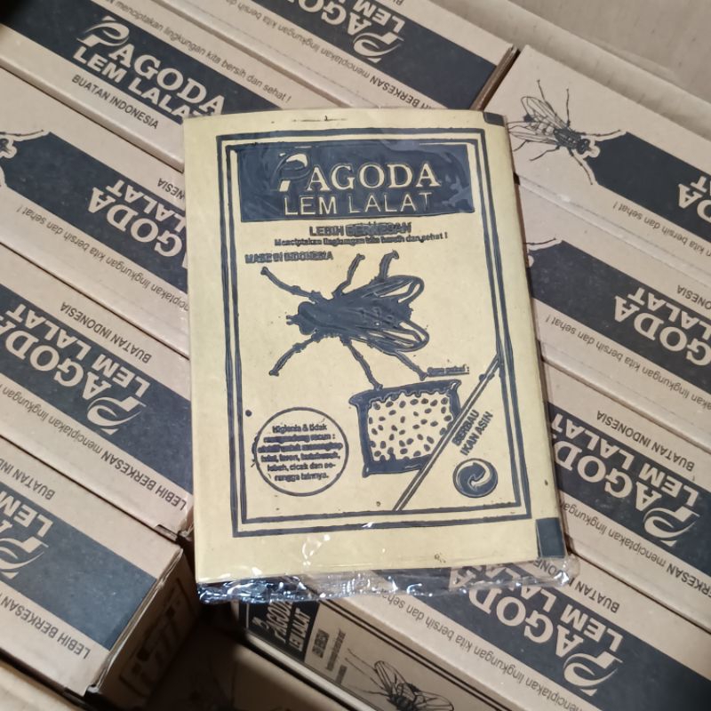 10 Lembar Lem Lalat Pagoda / 1 Bungkus Lem Lalat Pagoda